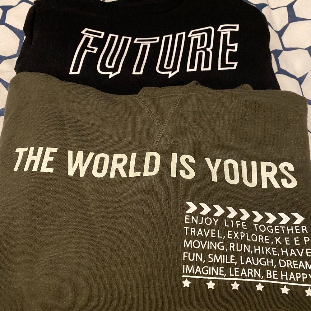 Hooded Sweater and Crewneck Sweater